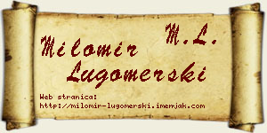 Milomir Lugomerski vizit kartica